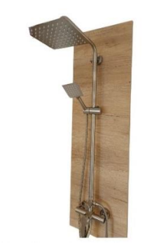 Barral de ducha con griferia incl. satinado